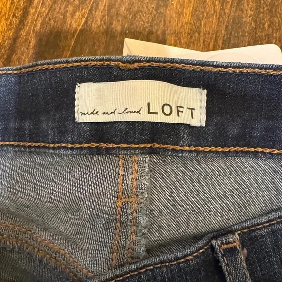 Loft Made and Loved Women’s Button Fly Modern Skinny Jeans Raw Hem 32/14 - Picture 7 of 11